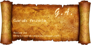 Garab Anzelm névjegykártya